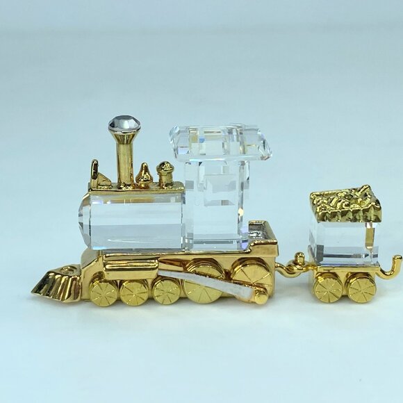 Swarovski Crystal Memories Train Locomotive & Tender 18k plated  Mirror SS173 - Picture 2 of 7
